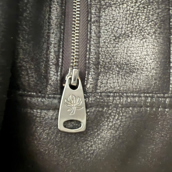 VIA SPIGA Women’s Black Faux Leather and Faux Fur Jacket/Coat Size L - Picture 6 of 14